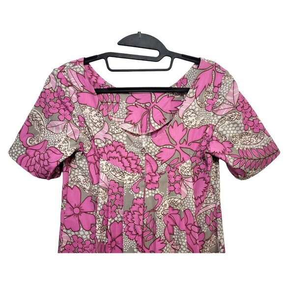 Vintage 1960s Hawaiian Pake Muu Floral Maxi Dress - Picture 7 of 12